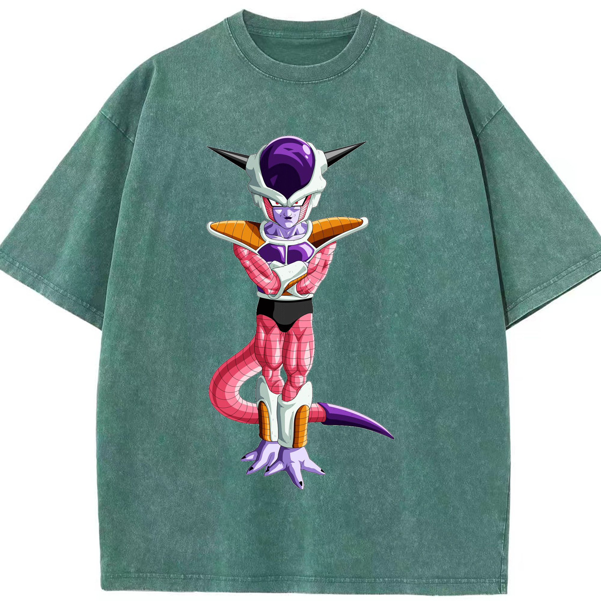 （画像用） ドラゴンボール フリーザ DRAGON BALL Frieza 綿100% ヴィンテージ風 半袖Tシャツ（フロントプリント）